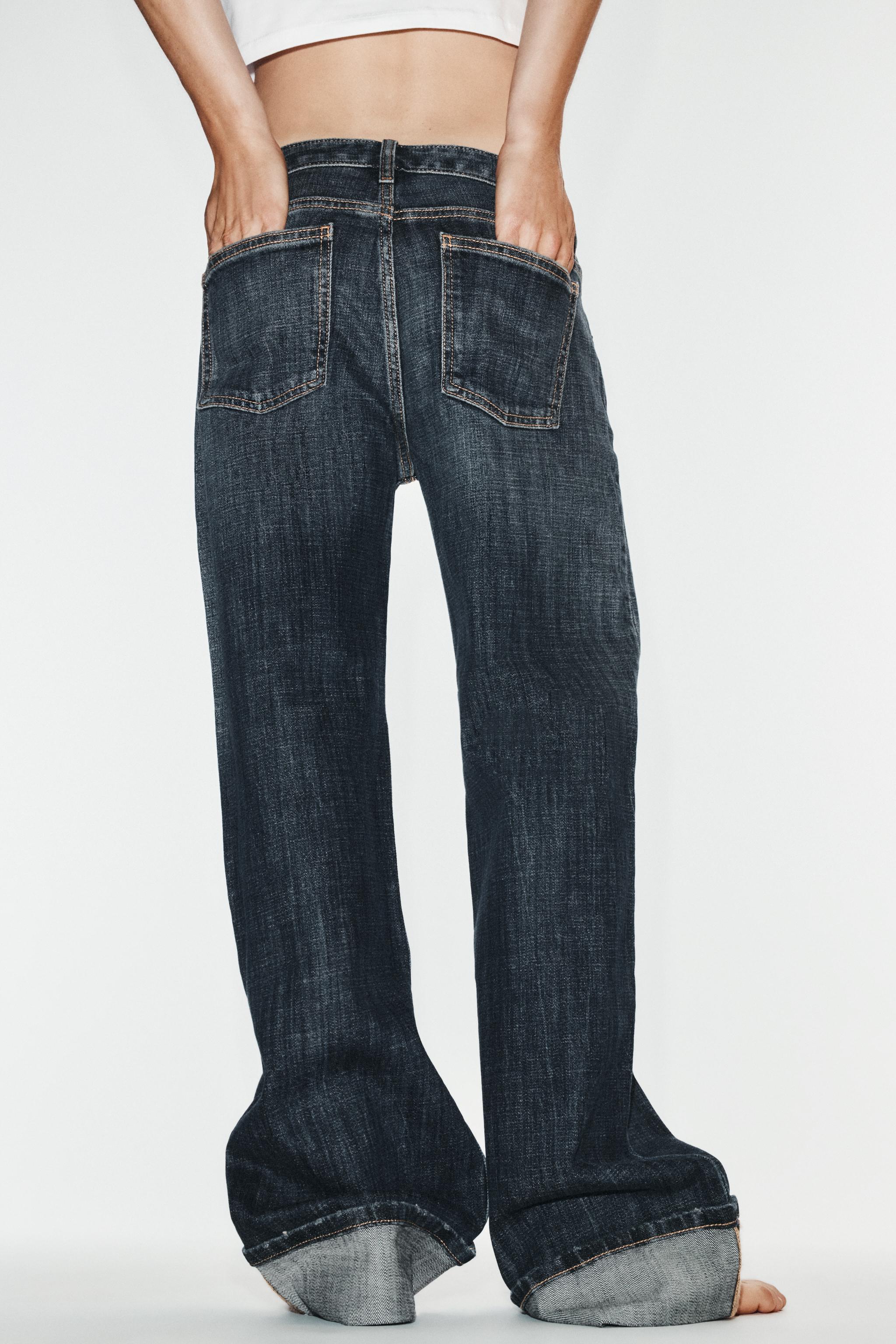 TRF FOLDED LOW-RISE JEANS